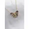 Colezium CLZ943  Zirkon Taş Gold Renk Kelebek Kadın Kolye