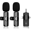 Yüksek Kalite Profesyonel 3 In 1 Kablosuz Taşınabilir Yaka Mikrofonu Youtube Facebook Tiktok