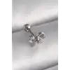 316L Çelik Gümüş Renk Zirkon Taşlı Kurdele Tragus Piercing - TJ-PR1265