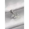 316L Çelik Gümüş Renk Zirkon Taş Detay Kurdele Model Tragus Piercing - TJ-PR1289