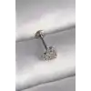 316L Çelik Gümüş Renk Zirkon Taşlı Kalp Model Tragus Piercing - TJ-PR1347