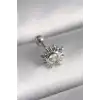 316L Çelik Gümüş Renk Zirkon Taşlı Güneş Tragus Piercing - TJ-PR1279