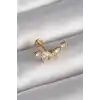 316L Çelik Gold Renk Zirkon Taşlı Tragus Piercing - TJ-PR1336