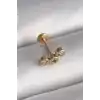 316L Çelik Gold Renk Zirkon Taşlı Tragus Piercing - TJ-PR1348