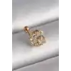 316L Çelik Gold Renk Zirkon Taşlı Ay Yıldız Tragus Piercing - TJ-PR1256