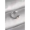 316L Çelik Gümüş Renk Halka Çivi Model Kadın Piercing - TJ-PR1367