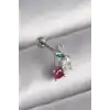 316L Çelik Gümüş Renk Zirkon Taşlı Tragus Piercing - TJ-PR1227