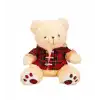 BFS 1510 Ekose Elbiseli Peluş Ayı 45 cm -Sunman