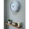 Beyaz 40 Cm Metal 24 Saat Göstergeli Özel Tasarım Duvar Saati