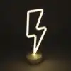 BUFFER® Dekoratif Şimşek Şeklinde Pilli Neon Led Lamba Süs Masa Lambası
