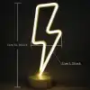 BUFFER® Dekoratif Şimşek Şeklinde Pilli Neon Led Lamba Süs Masa Lambası