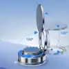 BUFFER® Vakumlu Manyetik Telefon Tutucu – Güçlü Vakum 360° Döner Araç İçi Telefon Standı, Ultra Sabit Manyetik Destekli Mobil Cihaz Aparatı