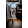 Krom Dekoratif Tasarım Tripod Ayaklı Saat