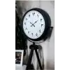 Siyah Arap Rakamlı Sıradışı Tasarım Tripod Ayaklı Saat