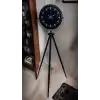 Siyah Lüks Sade Tripod Ayaklı Saat