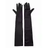 Siyah Renk Likralı Dirseğe Kadar Uzun Kumaş Eldiven 40 Cm