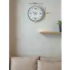Zentime 36 Cm Beyaz Dekoratif Duvar Saati