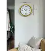 Zentime 36 Cm Sarı Dekoratif Duvar Saati