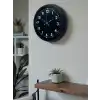 Zentime Pure Dark Black 40 Cm Metal Duvar Saati