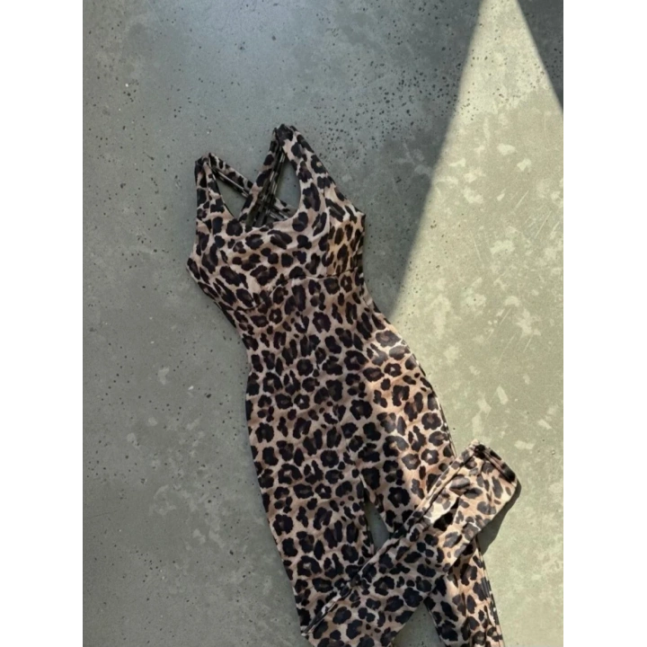 Dijital desen leopar tulum