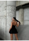Balon etek&Straplez crop ikili takım