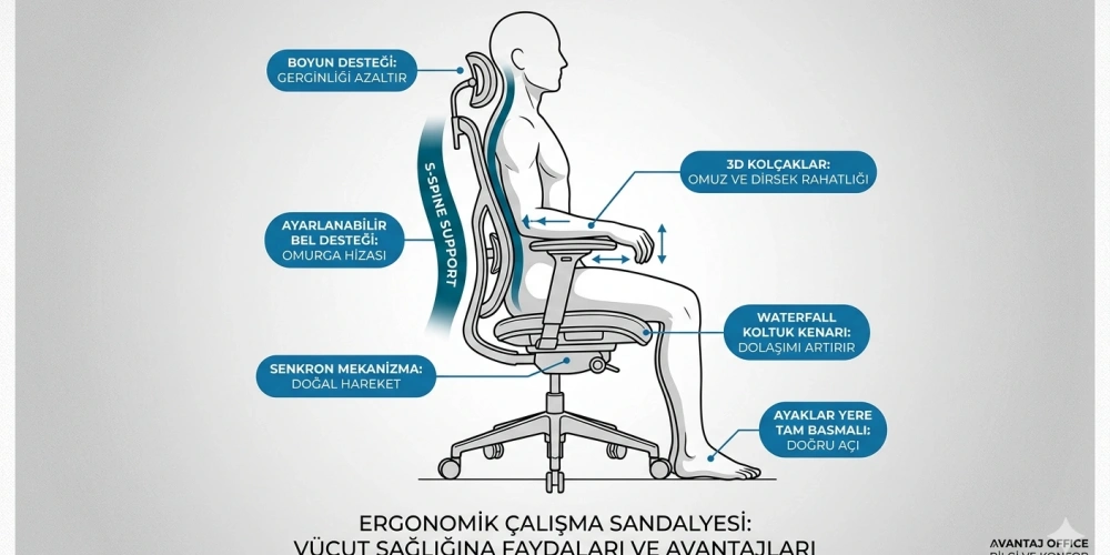 ergonomik çalışma koltuğu