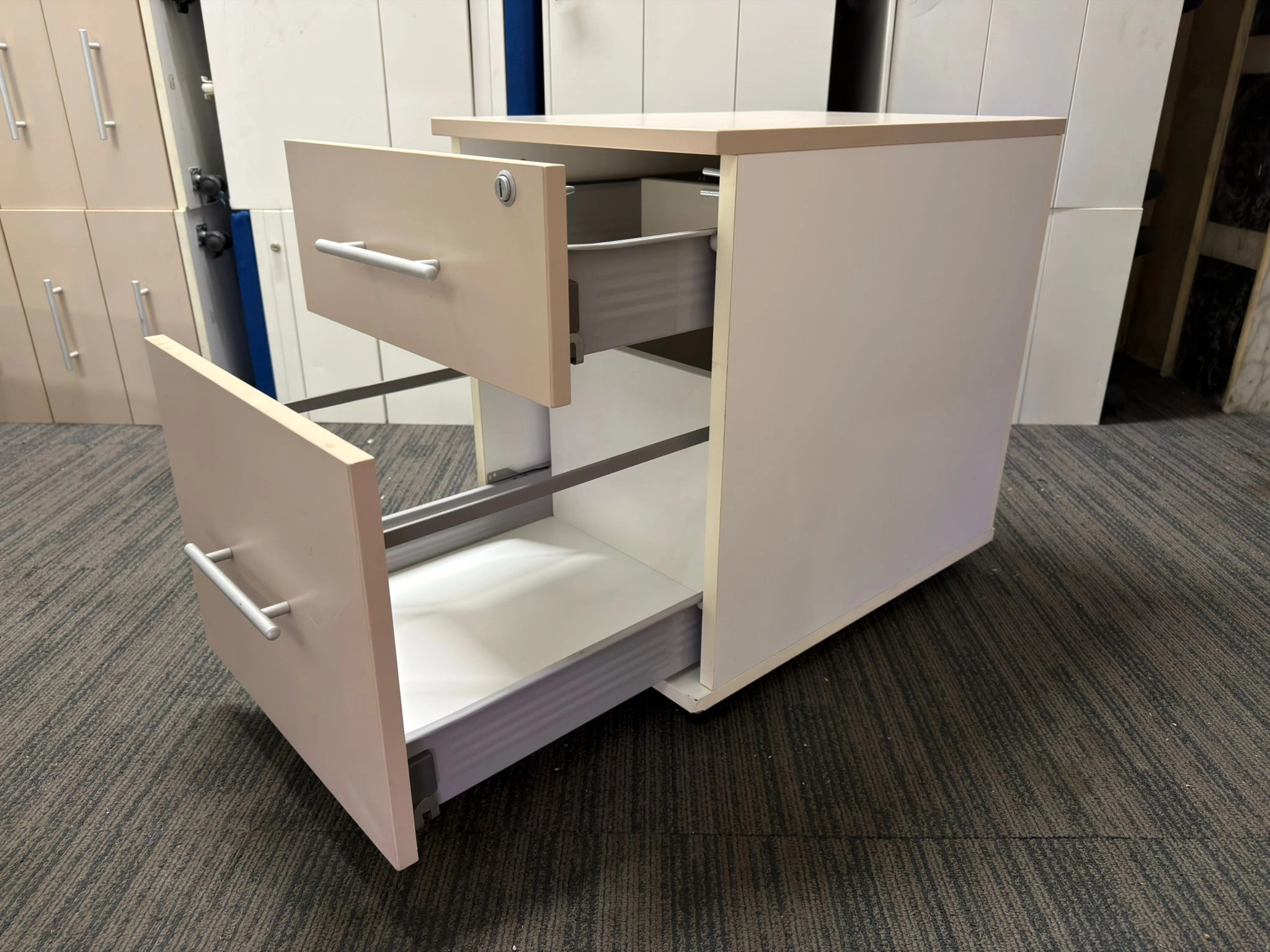 2 Çekmeceli Ofis Krem Keson ST 3 Ad