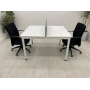 2 Kişilik Beyaz Çoklu Çalışma Masası İş İstasyonu