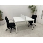 2 Kişilik Beyaz Çoklu Çalışma Masası Workstation