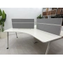 3 Kişilik Beyaz Çoklu Çalışma Masası - M2969