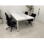 4 Kişilik Beyaz Çoklu Çalışma Masası Workstation