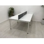 4 Kişilik Beyaz Çoklu Çalışma Masası Workstation