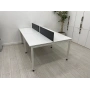 4 Kişilik Beyaz Çoklu Çalışma Masası Workstation
