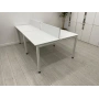 4 Kişilik Beyaz Çoklu Çalışma Masası Workstation