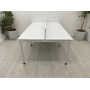 4 Kişilik Beyaz Çoklu Çalışma Masası Workstation