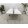 4 Kişilik Beyaz Çoklu Çalışma Masası Workstation