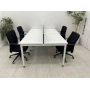 4 Kişilik Beyaz Çoklu Çalışma Masası Workstation