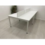 4 Kişilik Beyaz Çoklu Çalışma Masası Workstation