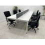 6 Kişilik Beyaz Çoklu Çalışma Masası Workstation