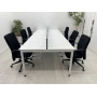6 Kişilik Beyaz Çoklu Çalışma Masası Workstation - M4034