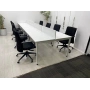 8 Kişilik Beyaz Workstation Çoklu Çalışma Masası