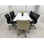 DATARPORTLU 8 KİŞİLİK LAKE BEYAZ TOPLANTI MASASI