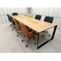 Nurus 8 Kişilik Meşe Kaplama Ofis Toplantı Masası