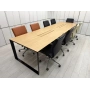 Nurus 8 Kişilik Meşe Kaplama Ofis Toplantı Masası