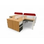 Bürotime 4lü Çoklu Çalışma Masası Workstation - M3215
