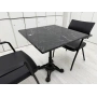 Demir Ayaklı Gerçek Mermer Orta Sehpa - M4116