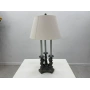 Vintage Pirinç Masa Lambası Aslan Detaylı - M2530