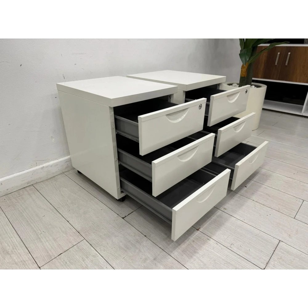3 Çekmeceli Metal Beyaz Keson - M3021