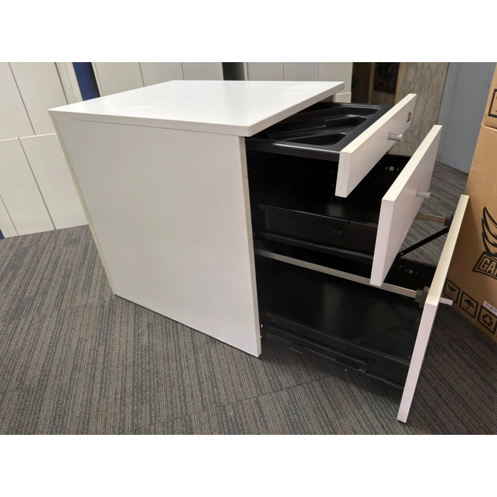 3 Çekmeceli Ofis Beyaz Keson ST 9 Ad