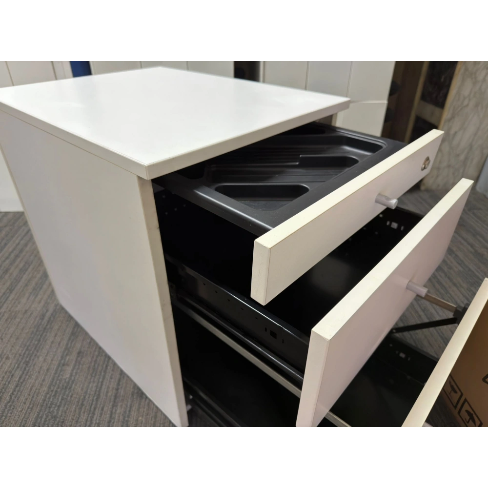 3 Çekmeceli Ofis Beyaz Keson ST 9 Ad